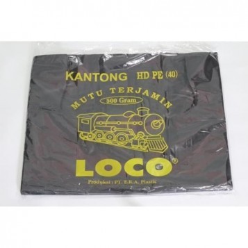 Kantong Plastik Hitam Jinjing LOCO uk.10kg(40) - Pack