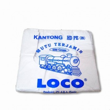 Kantong Plastik LOCO Putih No.28 - Pak