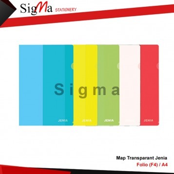 Map Transparant A4 JENIA Hijau (lusin) - Lusin