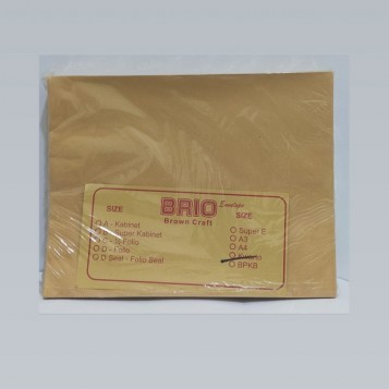 Amplop coklat Kwarto BRIO - Pak