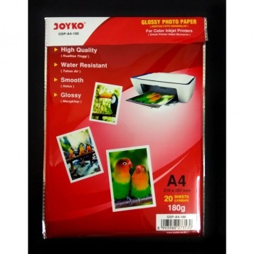 Glossy Photo Paper JOYKO A4 180gr - Pack