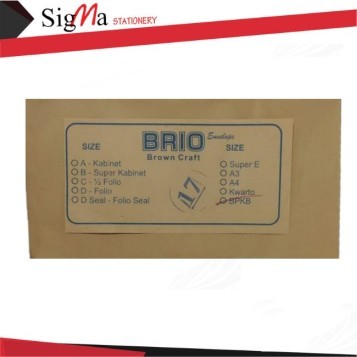 Amplop Coklat Kabinet BRIO - Pak