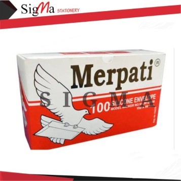 Amplop Putih MERPATI no.90 (Merah)