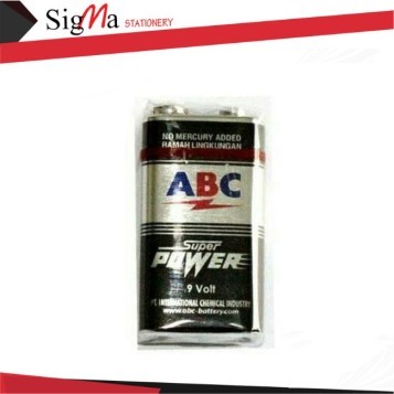 Batu Baterai 9V ABC Hitam Super Power - PCS