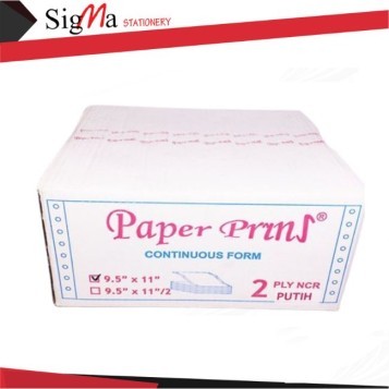 Continous Form 9 1/2 x 11 2 Ply PRINT PAPER Putih Putih - Dus