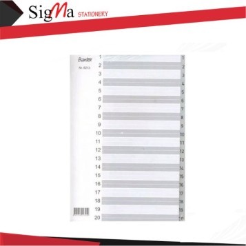 Divider BANTEX #6213 uk. A4 (1-20) Plastik - Set