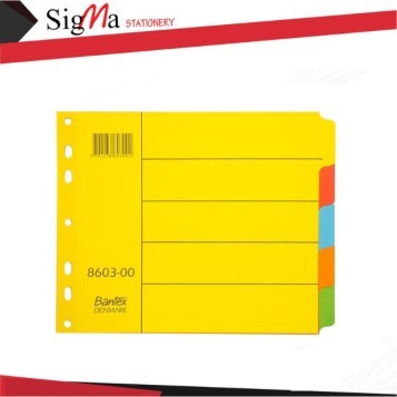 Divider BANTEX #8603 uk.A5 (5 warna) - Set