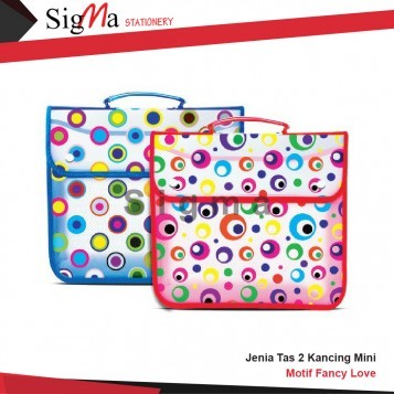 Tas 2 Kancing Mini Fancy Love JENIA Hijau - PCS