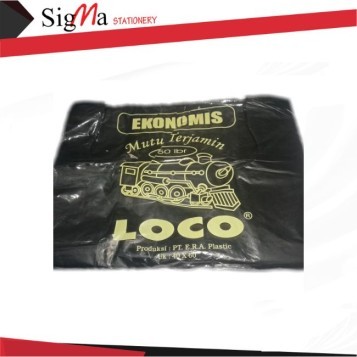 Kantong Plastik Hitam Jinjing LOCO Ekonomis uk.40 - Pack