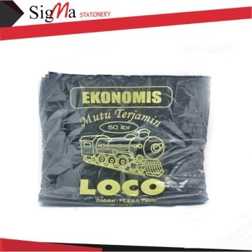 Kantong Plastik Hitam Jinjing LOCO uk.5kg(35) - Pack