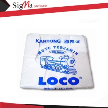 Kantong Plastik LOCO Putih No.28 - Pak