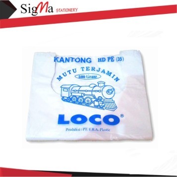 Kantong Plastik LOCO Putih No.35 - Pak