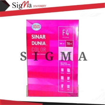 Kertas HVS warna F4 70gr SIDU Pink - Rim