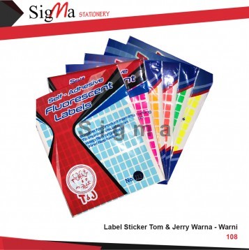 Label TOM&JERRY No.108 warna - Pad - Pad