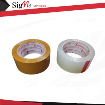 Lakban GOLD TAPE Bening/Coklat 2" merah - Roll