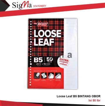 Loose Leaf B5 BINTANG OBOR isi 50 lbr - Pack