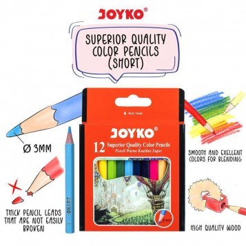 Pensil Warna JOYKO 12 warna (CP-102) - Set