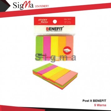 Post It BENEFIT 5 Warna  SN7651-5W - Set