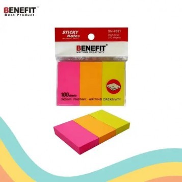 Post It BENEFIT 3 Warna  SN7651-3W - Set