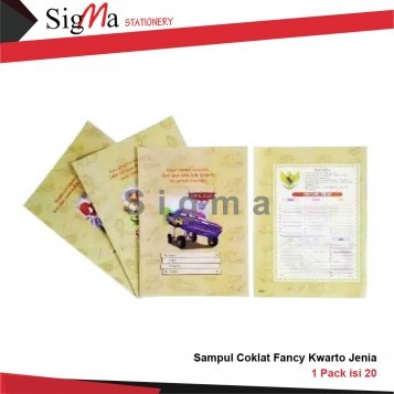 Sampul Coklat Fancy Kwarto Jenia - Lembar