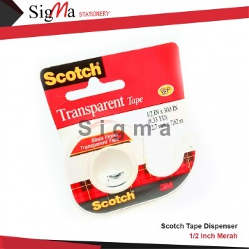 Tape Dispenser 1/2" SCOTCH Merah - PCS