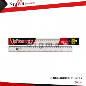 Penggaris Akrilik BUTTERFLY 30cm - PCS