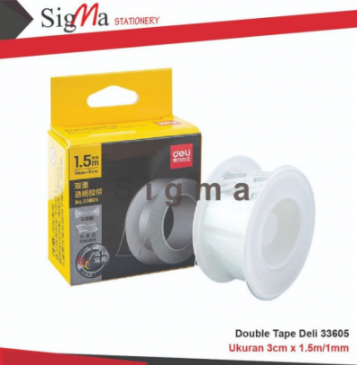 Deli double tape transparan 33605 - PCS