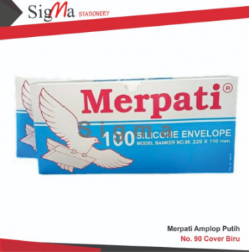 Amplop Putih MERPATI no.90 (Biru) - Pack