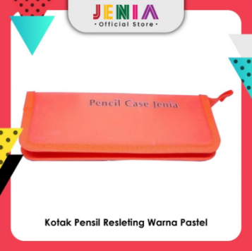 Kotak Pensil JENIA Zipper Pastel - PCS