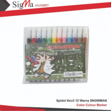 Spidol SNOWMAN Kecil 12warna - Pack