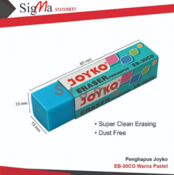 Penghapus Pensil JOYKO Sedang Warna (EB-30C0) - PCS