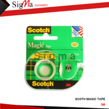 Solatip SCOTCH Magic Tape 1/2" x 72yd 3M Hijau - Roll