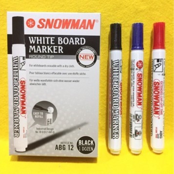 Spidol SNOWMAN Whiteboard ABG-12 BIRU - PCS