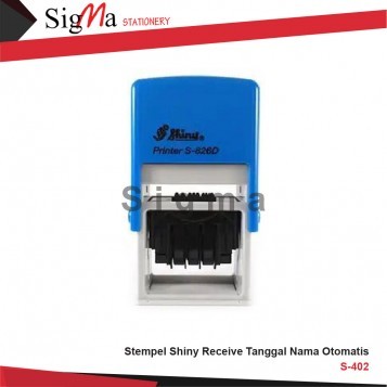 Stempel SHINY S-402 RECEIVE Tanggal Nama Otomatis - PCS