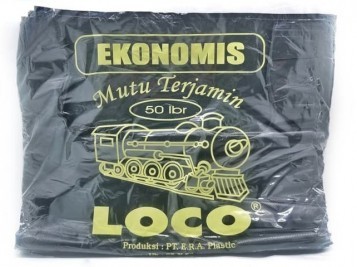 Kantong Plastik Hitam Jinjing LOCO uk.5kg(35) - Pack