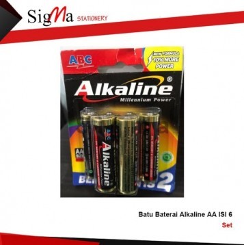 Batu Baterai AA ABC ALKALINE isi 6 - Set