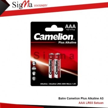 Batu Baterai AAA CAMELION ALKALINE isi 2 (LR03-BP2 - Set