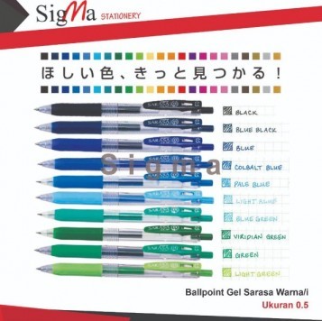 Ballpoint ZEBRA SARASA 0.5 warna/warni - PCS