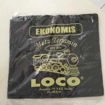 Kantong Plastik Hitam Jinjing LOCO uk.3kg(28) - Pack