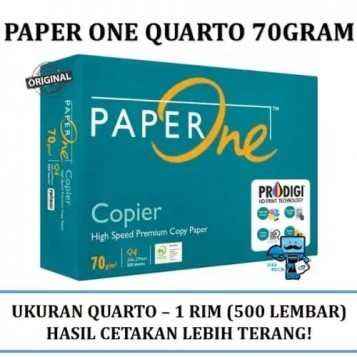 Kertas Fotocopy Quarto 75gr PAPER ONE - Rim