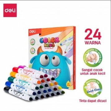 Deli Spidol Warna Felt Pen EC10420 - PCS