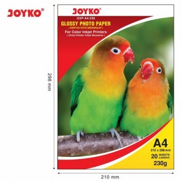 Glossy Photo Paper JOYKO A4 230gr - Pak