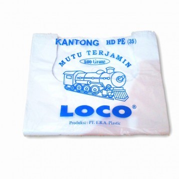 Kantong Plastik LOCO Putih No.35 - Pak