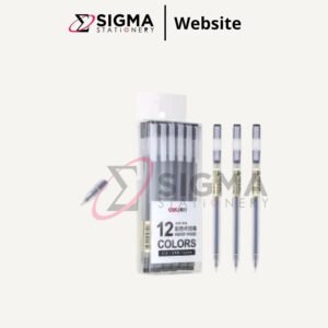 Ballpoint Gel Pen Warna 0.5mm DELI A119 Hitam - PCS
