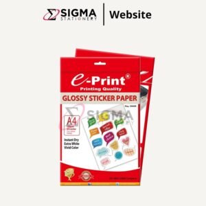 Stiker Glossy Paper A4 E-PRINT - Pack