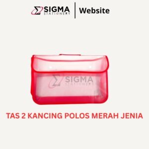 Tas 2 Kancing Polos JENIA Merah - PCS