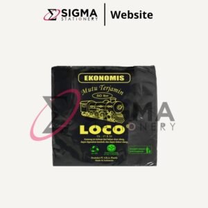 Kantong Plastik Hitam Jinjing LOCO Ekonomis uk.17 - Pack