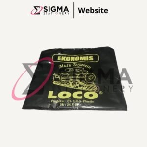 Kantong Plastik Hitam Jinjing LOCO Ekonomis uk.24 - Pack