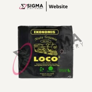 Kantong Plastik Hitam Jinjing LOCO Ekonomis uk.28 - Pack
