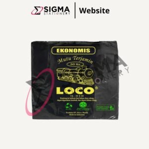Kantong Plastik Hitam Jinjing LOCO Ekonomis uk.35 - Pack